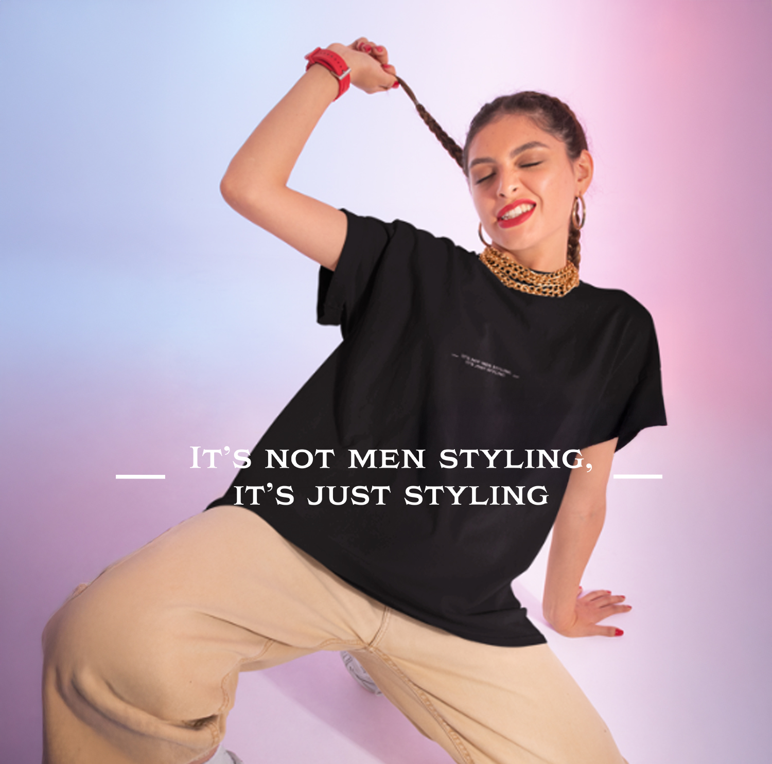 Jessica T-Shirt - 'It's not men styling, it's just Styling'